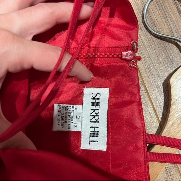 Sherri Hill A-Line Flare Formal Red Dress S50678 - Picture 10 of 13